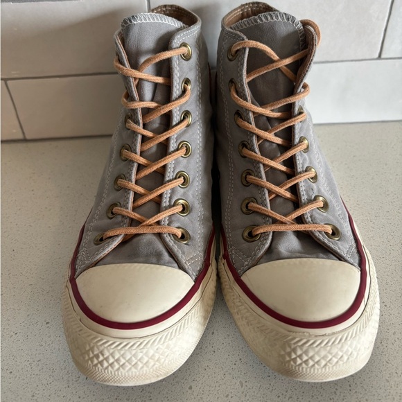 Converse Chuck Taylor Lux Peached Canvas SOFT All Star Sneaker womens Sz 6 grey - Picture 3 of 7